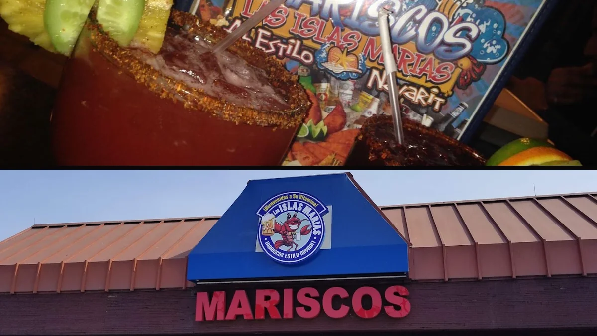 Mexican restaurant interior with simple table service.