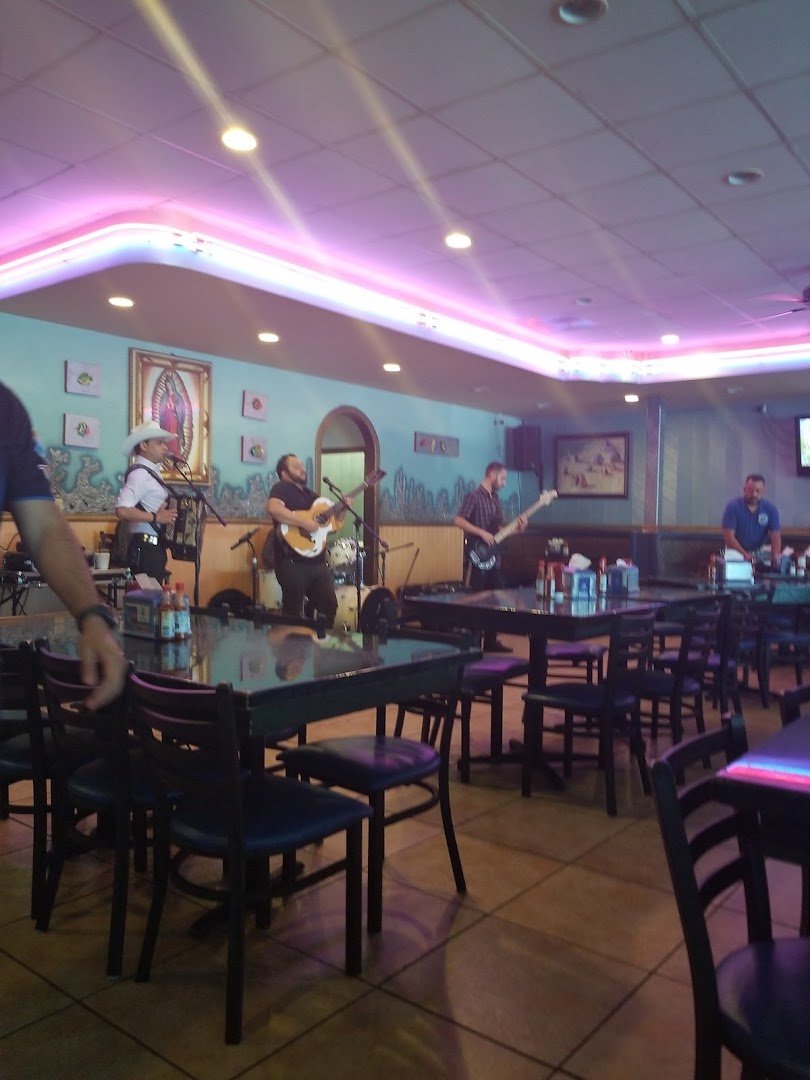 Mexican restaurant interior with simple table service.